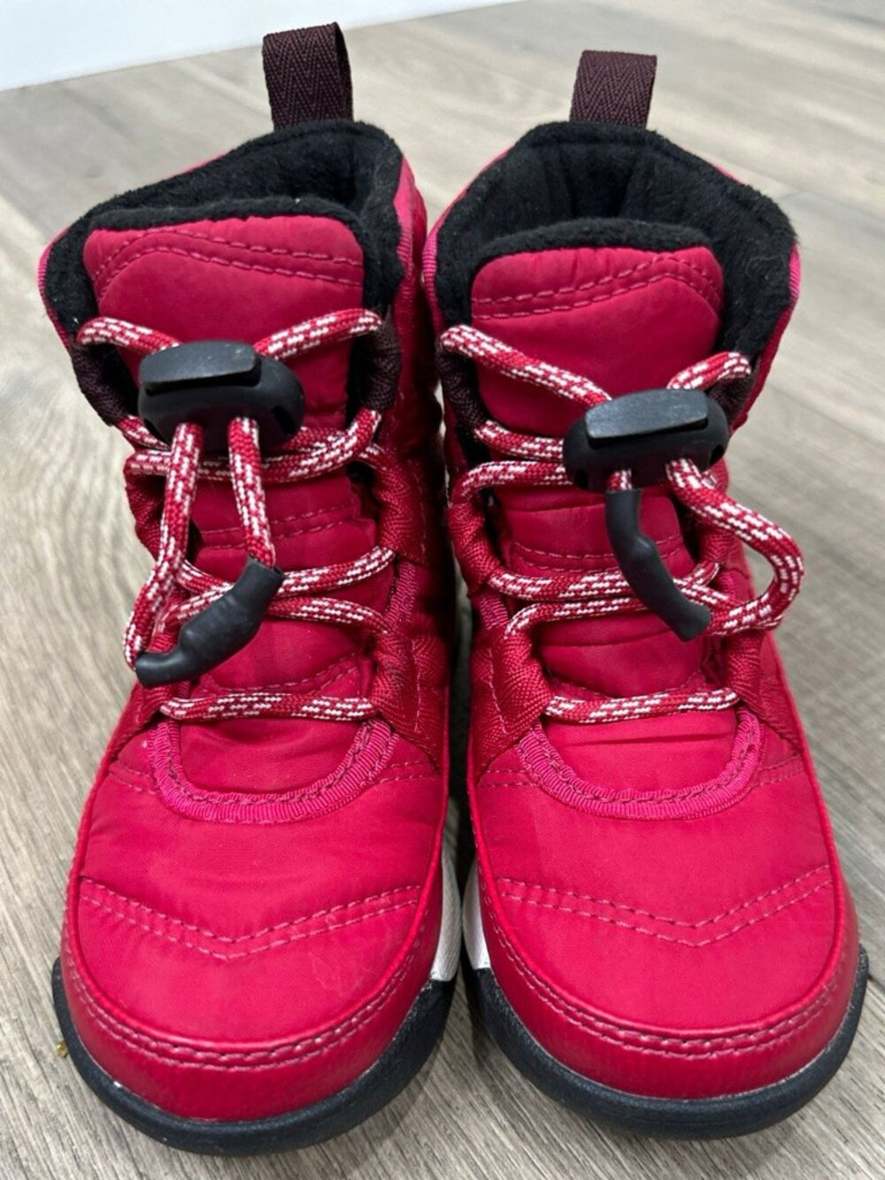 SOREL Snow Commander Kids Size 8 Pink Red Waterproof Winter Snow Boots